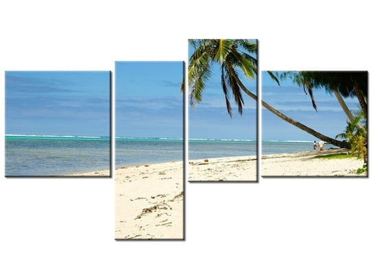 Obraz Hawajska plaża - Brians101, 4 elementy, 100x55 cm Oobrazy