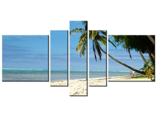 Obraz Hawajska plaża - Brians101, 5 elementów, 160x80 cm Oobrazy