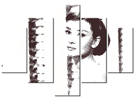 Obraz Hepburn Audrey, 5 elementów, 100x70 cm Oobrazy