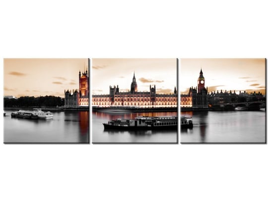 Obraz Houses of Parliament, 3 elementy, 120x40 cm Oobrazy