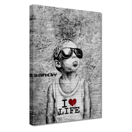 Obraz I love life Banksy Spray, 20x30cm ZeSmakiem