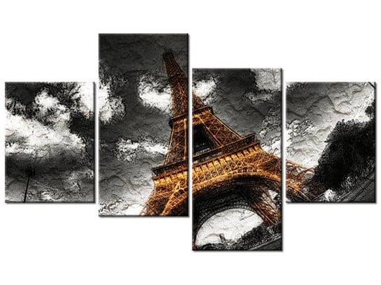 Obraz Impasto Wieża jak malowana, 4 elementy, 120x70 cm Oobrazy