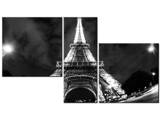 Obraz Inne spojrzenie na Wieżę Eiffla, 3 elementy, 90x50 cm Oobrazy