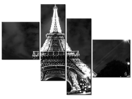 Obraz Inne spojrzenie na Wieżę Eiffla, 4 elementy, 100x70 cm Oobrazy
