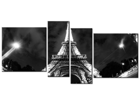 Obraz Inne spojrzenie na Wieżę Eiffla, 4 elementy, 120x55 cm Oobrazy