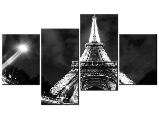 Obraz Inne spojrzenie na Wieżę Eiffla, 4 elementy, 120x70 cm Oobrazy