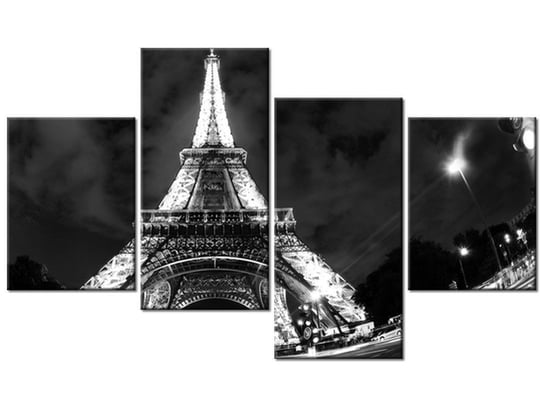 Obraz Inne spojrzenie na Wieżę Eiffla, 4 elementy, 120x70 cm Oobrazy