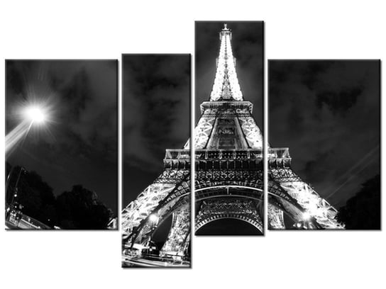 Obraz Inne spojrzenie na Wieżę Eiffla, 4 elementy, 130x85 cm Oobrazy