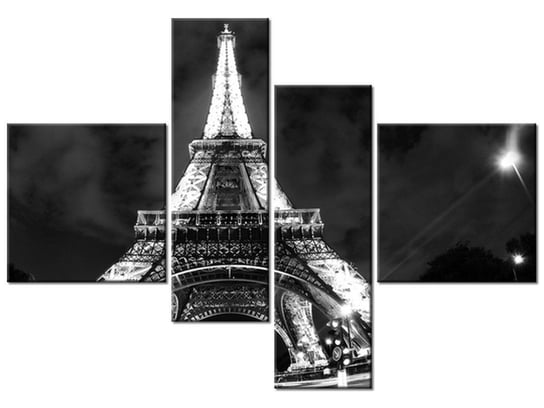 Obraz Inne spojrzenie na Wieżę Eiffla, 4 elementy, 130x90 cm Oobrazy