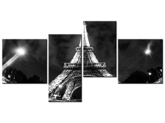 Obraz Inne spojrzenie na Wieżę Eiffla, 4 elementy, 140x70 cm Oobrazy