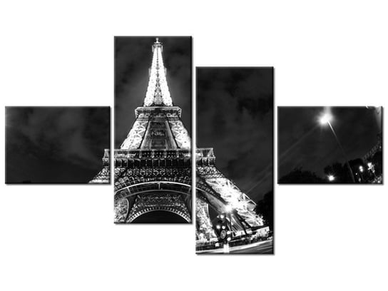 Obraz Inne spojrzenie na Wieżę Eiffla, 4 elementy, 140x80 cm Oobrazy