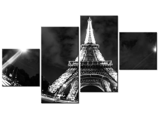 Obraz Inne spojrzenie na Wieżę Eiffla, 4 elementy, 160x90 cm Oobrazy