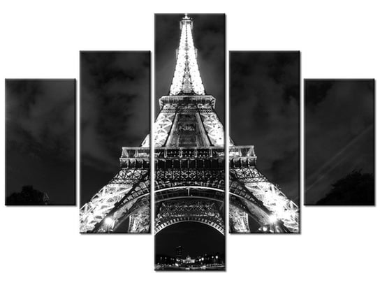 Obraz Inne spojrzenie na Wieżę Eiffla, 5 elementów, 100x70 cm Oobrazy