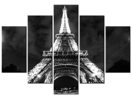 Obraz Inne spojrzenie na Wieżę Eiffla, 5 elementów, 150x105 cm Oobrazy