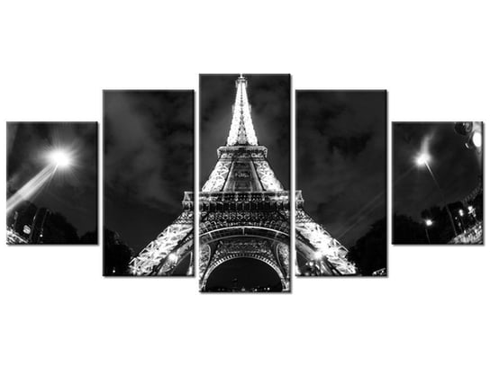 Obraz Inne spojrzenie na Wieżę Eiffla, 5 elementów, 150x70 cm Oobrazy