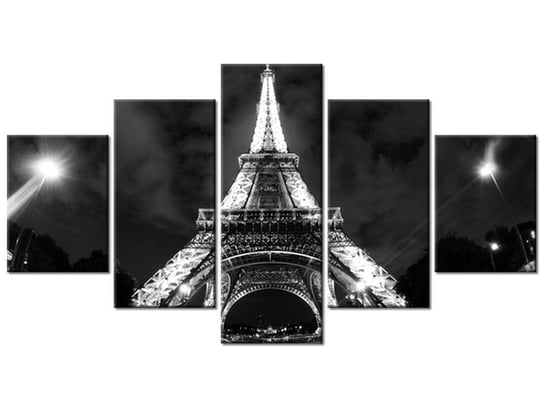 Obraz Inne spojrzenie na Wieżę Eiffla, 5 elementów, 150x80 cm Oobrazy