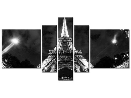 Obraz Inne spojrzenie na Wieżę Eiffla, 5 elementów, 160x80 cm Oobrazy