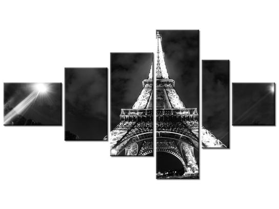 Obraz Inne spojrzenie na Wieżę Eiffla, 6 elementów, 180x100 cm Oobrazy