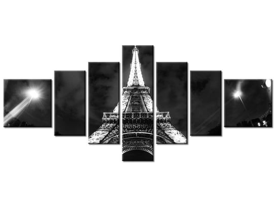 Obraz Inne spojrzenie na Wieżę Eiffla, 7 elementów, 160x70 cm Oobrazy