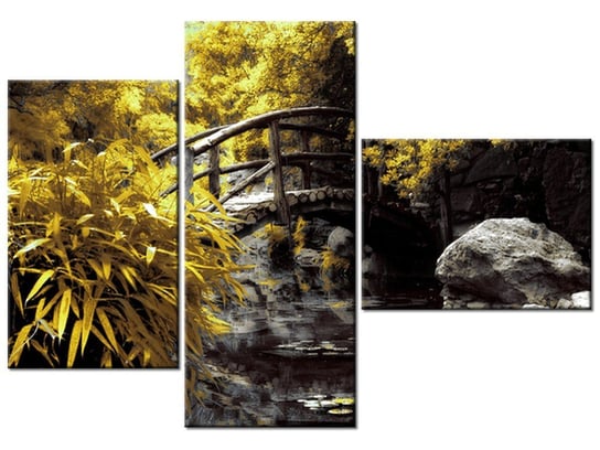 Obraz Japoński Ogród, 3 elementy, 100x70 cm Oobrazy