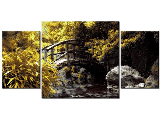 Obraz Japoński Ogród, 3 elementy, 80x40 cm Oobrazy