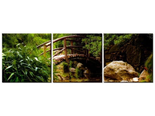Obraz Japoński Ogród, 3 elementy, 90x30 cm Oobrazy