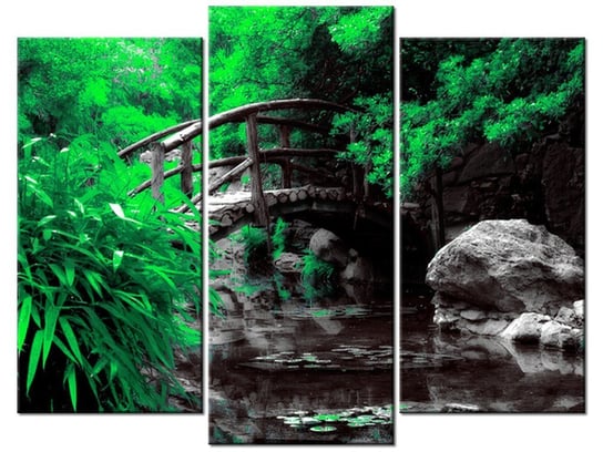 Obraz Japoński Ogród, 3 elementy, 90x70 cm Oobrazy