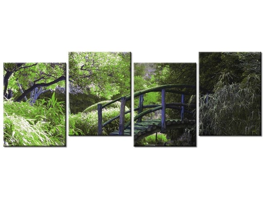 Obraz Japoński Ogród, 4 elementy, 120x45 cm Oobrazy