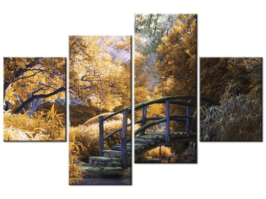 Obraz Japoński Ogród, 4 elementy, 120x80 cm Oobrazy