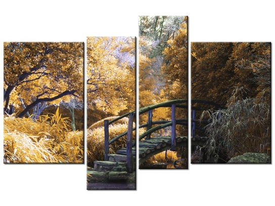 Obraz Japoński Ogród, 4 elementy, 130x85 cm Oobrazy