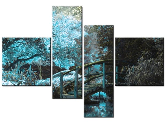Obraz Japoński Ogród, 4 elementy, 130x90 cm Oobrazy