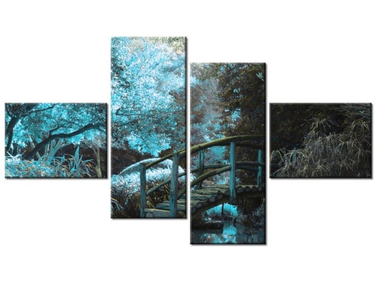 Obraz Japoński Ogród, 4 elementy, 140x80 cm Oobrazy