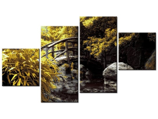 Obraz Japoński Ogród, 4 elementy, 160x90 cm Oobrazy
