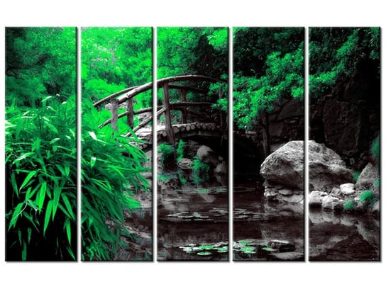 Obraz Japoński Ogród, 5 elementów, 100x63 cm Oobrazy