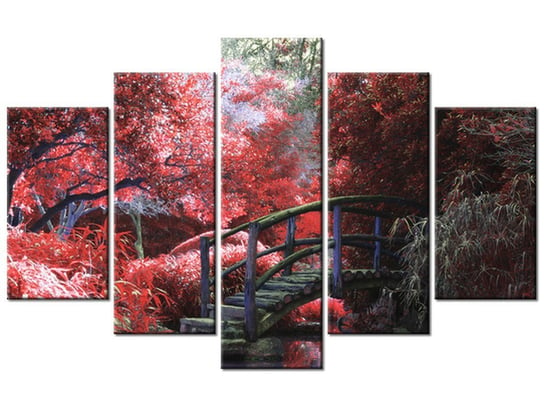Obraz Japoński Ogród, 5 elementów, 100x63 cm Oobrazy