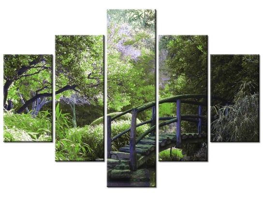Obraz, Japoński Ogród, 5 elementów, 100x70 cm Oobrazy