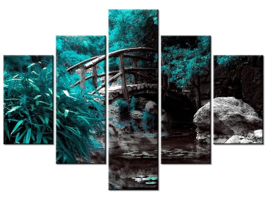 Obraz, Japoński Ogród, 5 elementów, 100x70 cm Oobrazy