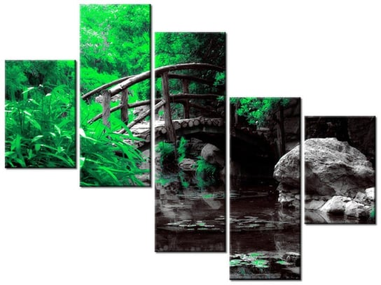 Obraz Japoński Ogród, 5 elementów, 100x75 cm Oobrazy