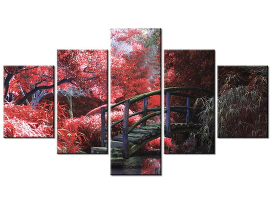Obraz Japoński Ogród, 5 elementów, 125x70 cm Oobrazy