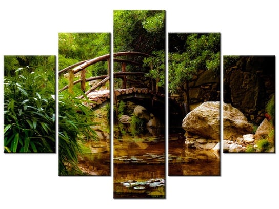 Obraz, Japoński Ogród, 5 elementów, 150x105 cm Oobrazy