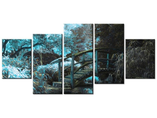 Obraz Japoński Ogród, 5 elementów, 150x70 cm Oobrazy