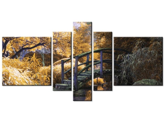Obraz Japoński Ogród, 5 elementów, 160x80 cm Oobrazy
