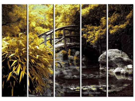 Obraz Japoński Ogród, 5 elementów, 225x160 cm Oobrazy