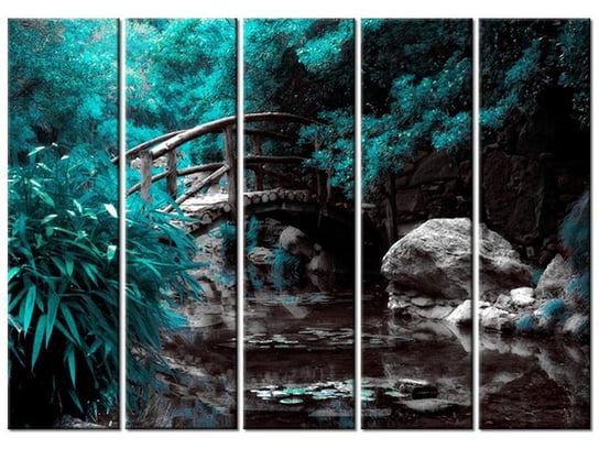 Obraz Japoński Ogród, 5 elementów, 225x160 cm Oobrazy