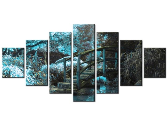 Obraz Japoński Ogród, 7 elementów, 210x100 cm Oobrazy