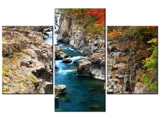 Obraz Jesień nad strumieniem, 3 elementy, 90x60 cm Oobrazy