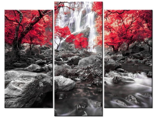 Obraz, Jesienny wodospad, 3 elementy, 90x70 cm Oobrazy