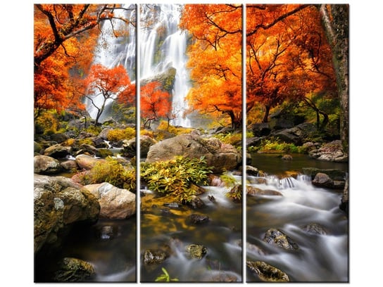 Obraz Jesienny wodospad, 3 elementy, 90x80 cm Oobrazy