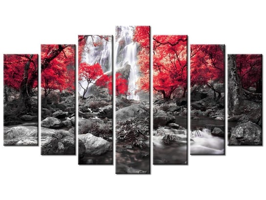Obraz, Jesienny wodospad, 7 elementów, 140x80 cm Oobrazy