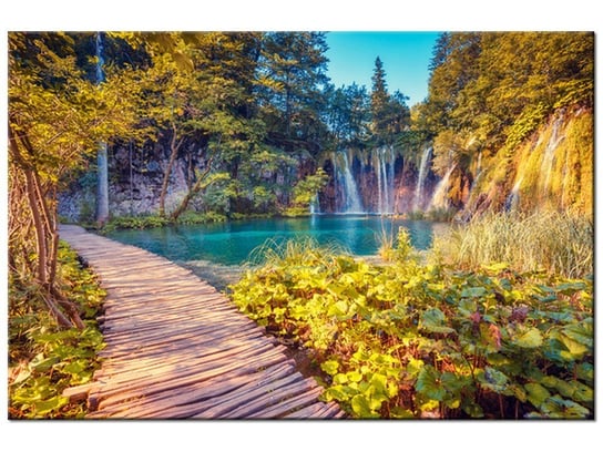 Obraz, Jezioro Plitvice jesienią, 120x80 cm Oobrazy